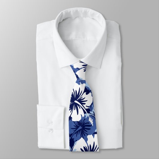 Epic Floral Hibiscus Hawaiian Necktie Stropdas (Gebonden)