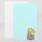 Epic Fun Cute Kawaii Rainbow Toast Love Art Briefpapier (Voorkant / Achterkant)
