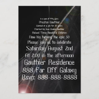 Epic Galactic Geeky Birthday Invitations Kaart