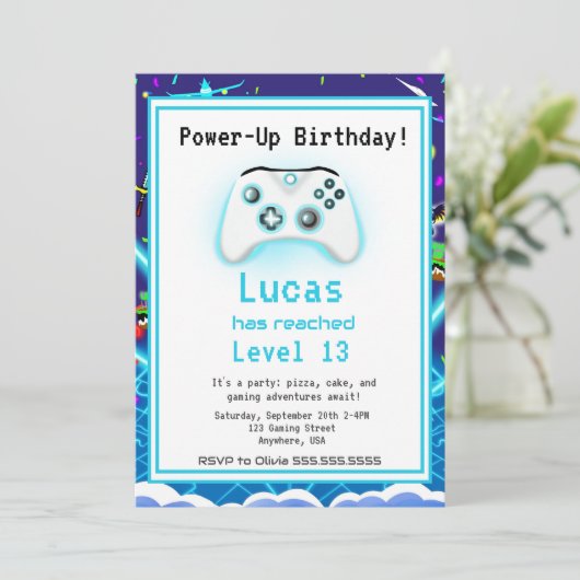 Epic Gamer Happy 13 Verjaardag Nodig Kritische Hit Kaart (Staand voorkant)