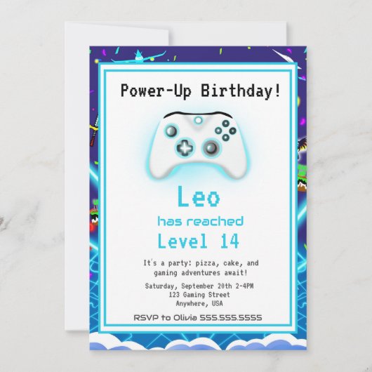 Epic Gamer Happy 14 Verjaardag Nodig Kritische Hit Kaart (Voorkant)