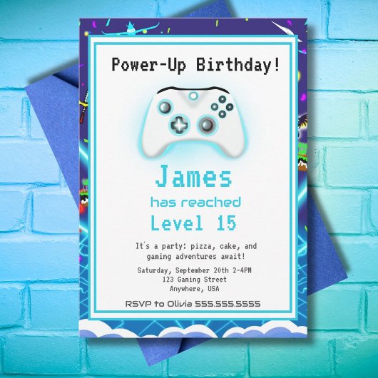 Epic Gamer Happy 15 Anniversaire Invitation Critic