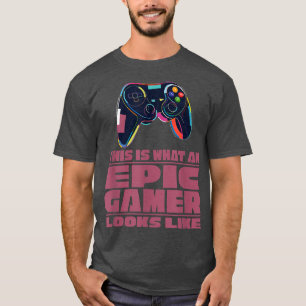 Epic Gamer Pro Gaming Nerd Geek Network Video Gam T-shirt