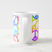 Epic Groovy Fun Peace Sign Pattern Extra Grote Mok (Achterkant)