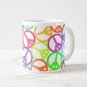 Epic Groovy Fun Peace Sign Pattern Extra Grote Mok (Voorkant rechts)