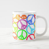 Epic Groovy Fun Peace Sign Pattern Extra Grote Mok (Rechts)