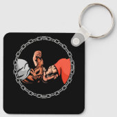 Epic Handshake Swole Bro Handshake Bodybuilding Fi Sleutelhanger (Achterkant)