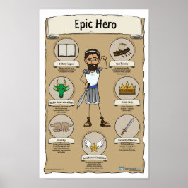 Epic Hero Classroom Poster - Witte achtergrond