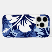 Epic Hibiscus Floral Hawaiian Navy White Case-Mate iPhone Case (Achterkant (horizontaal))