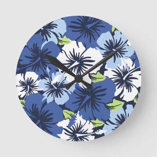 Epic Hibiscus Hawaïaanse wandklokken Ronde Klok (Voorkant)