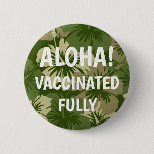 Epic Hibiscus Hawaiian Floral Aloha gevaccineerd Ronde Button 5,7 Cm