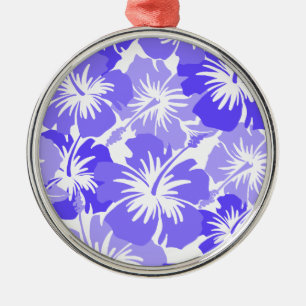 Epic Hibiscus Hawaiian Floral Aloha Shirt Print Metalen Ornament