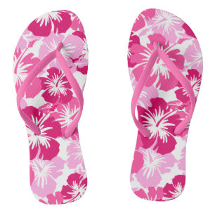 Epic Hibiscus Hawaiian Floral Aloha Shirt Print Teenslippers