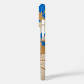 Epic Hibiscus  Surfboard Faux Hout in Blue Case-Mate iPhone Case (Achterkant / Links)