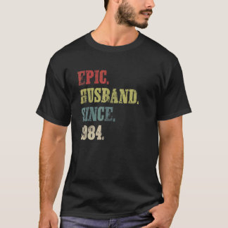 Epic Husband Sedert 1984 38th Wedding Aninal T-shirt