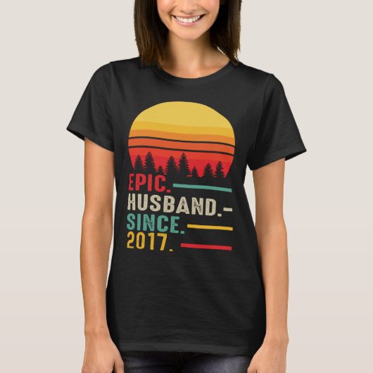 Epic Husband Since 2017 Happy Anniversary T-shirt (Voorkant)