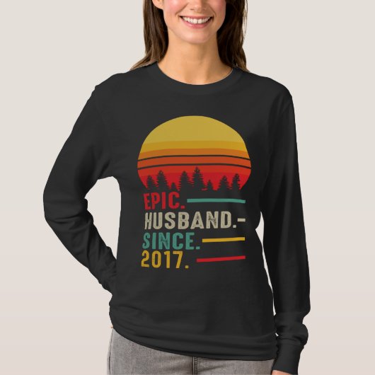 Epic Husband Since 2017 Happy Anniversary T-shirt (Voorkant)