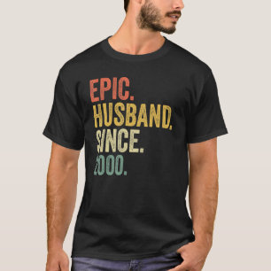 Epic Husband sinds 2000 23 jaar 23e bruiloft Anni T-shirt
