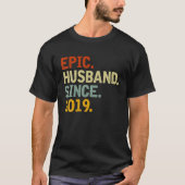 Epic Husband sinds 2019 - Grappig 3rd Wedding Anni T-shirt (Voorkant)
