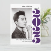 EPIC-JAAR | PAARS BOLD COLLEGE FOTO-AFSTUDEREN KAART (Staand voorkant)