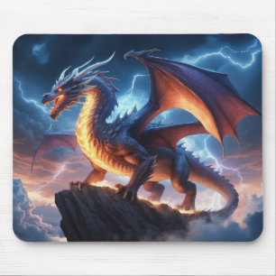 Epic Lightning Dragon Fantasy Gaming Muismat