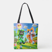 Epic Minecraft-geïnspireerde peuter Canvas tas Cat (Achterkant)