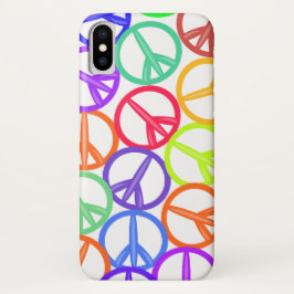Epic Multicolour Groovy Vredessignalen Gelukkig Pa iPhone X Hoesje