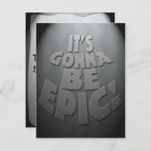 Epic Party Invitation Kaart (Voorkant / Achterkant)