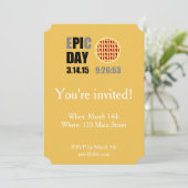 EPIC PI DAY Party Invitation Kaart (Staand voorkant)