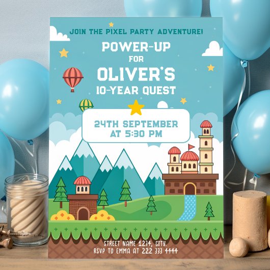 Epic Retro Game Party Kaart