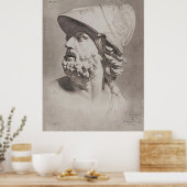 Epic Roman Helmet Head Poster - Tijdloos ontwerp (Keuken)