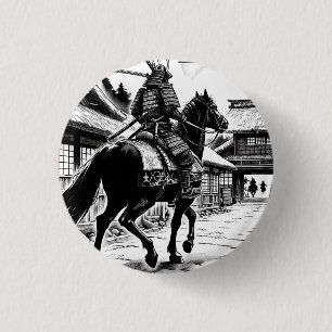 Epic Samurai Rider Manga Art Print Ronde Button 3,2 Cm