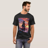 Epic Samurai Warrior T-Shirt Design - Style Anime (Devant entier)