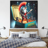  Epic Sardine Punk Rebel Guitar Ocean Legend Canvas Afdruk (Insitu (Slaapkamer))