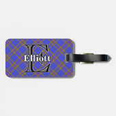 Epic Scotland Clan Elliot Tartan Bagagelabel (Achterkant horizontaal)