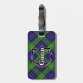 Epic Scotland Clan Gunn Tartan Bagagelabel (Achterkant verticaal)