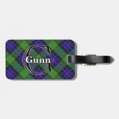 Epic Scotland Clan Gunn Tartan Bagagelabel (Achterkant horizontaal)