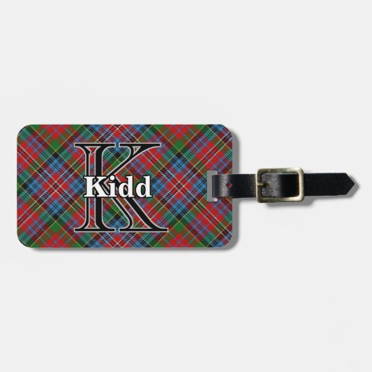 Epic Scotland Clan Kidd Tartan Bagagelabel (Voorkant horizontaal)