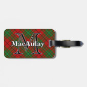 Epic Scotland Clan MacAulay Tartan Bagagelabel (Achterkant horizontaal)