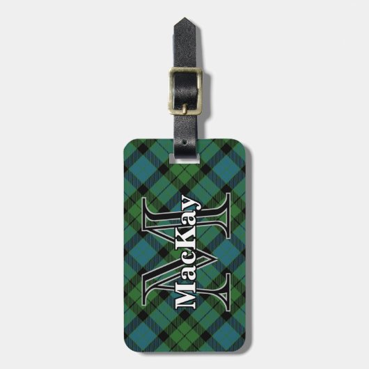 Epic Scotland Clan MacKay Ancient Tartan Bagagelabel (Voorkant verticaal)