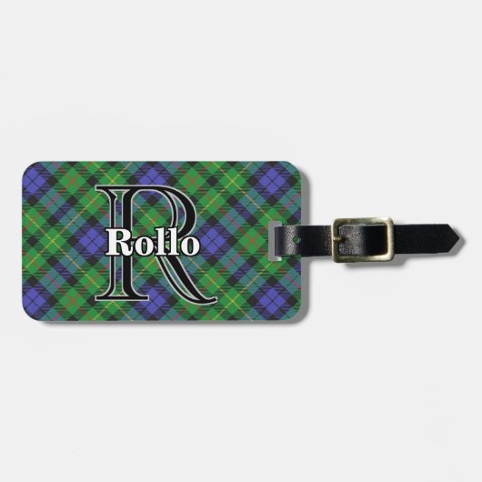 Epic Scotland Clan Rollo Tartan Bagagelabel (Voorkant horizontaal)