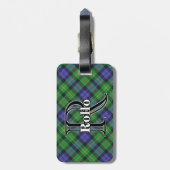 Epic Scotland Clan Rollo Tartan Bagagelabel (Achterkant verticaal)