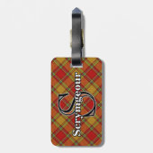 Epic Scotland Clan Scrymgeour Tartan Bagagelabel (Achterkant verticaal)