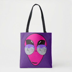 Epic Shades Alien Head Fun Cartoon Draagtas