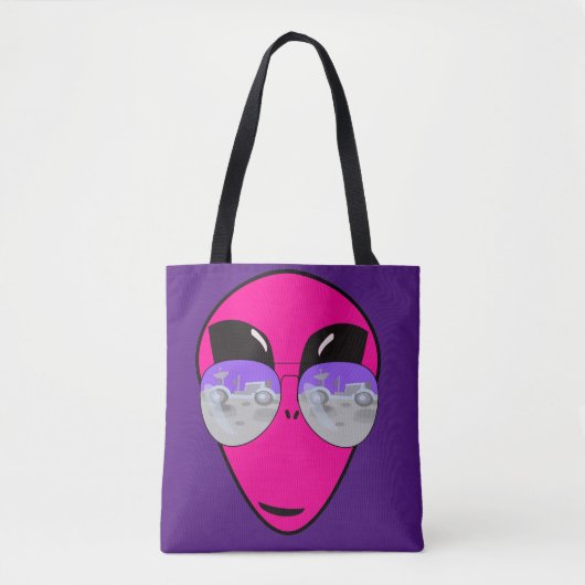 Epic Shades Alien Head Fun Cartoon Draagtas (Voorkant)