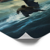 Epic Showdown: Gigantische Orka vs Mighty Megalodo Poster (Hoek)