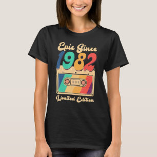 Epic Sinds 1982 Cassette Verjaardag Vrouwen Me T-shirt