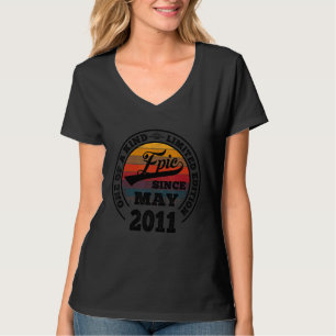 Epic sinds mei 2011 11e verjaardag 11 jaar oud t-shirt