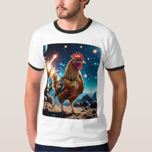 Epic Space Chicken bataille Galaxy Tshirt