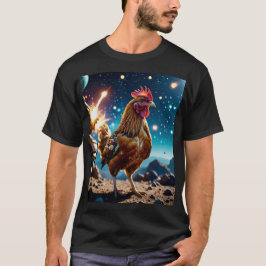 Epic Space Chicken Cosmic Battle T-shirt